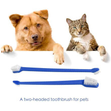 100 Piece Cat Dog Pet Toothbrush Set Double Headed Convenient Dental Finger Brushes for Safe Dog Cat Dental Care