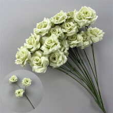 Künstliche Blumen, 3-köpfige Rosen, künstliche Blumen, Rosen, Innendekoration, Ornamente, Szenenarrangements, Requisiten