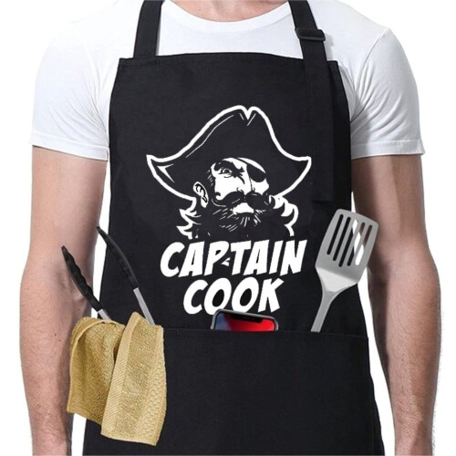 Grembiuli da uomo, grembiule da chef regolabile per barbecue e grigliate con 3 tasche