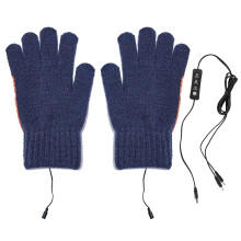 1 Paar elektrische Handschuhe mit USB-Heizung, gestrickte Winterhandschuhe mit vollständiger Fingerbeheizung für den täglichen Gebrauch