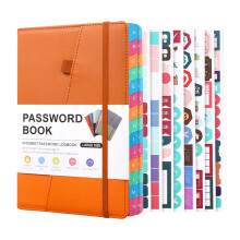 Agenda de Senhas Alfabética Colorida (15 x 21 cm) – Ideal para Idosos, Computadores e Logins em Sites