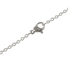 5X Jewelry Woman Chain, Stainless Steel "O" Necklace, Silver Color– 2 mm Wide – 65 cm Long