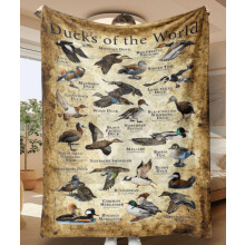 Duck Pattern Flannel Throw Blanket Soft Warm 150x200cm
