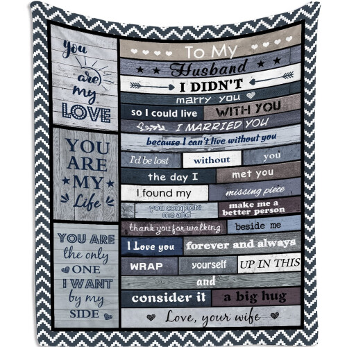Manta de presente de aniversário de casamento para o marido, da esposa (40*50 polegadas)