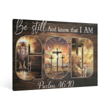 Quadro su tela con versetto biblico ispiratore – Regalo religioso cristiano, decorazione per la casa e la chiesa, compatibile con cornici standard