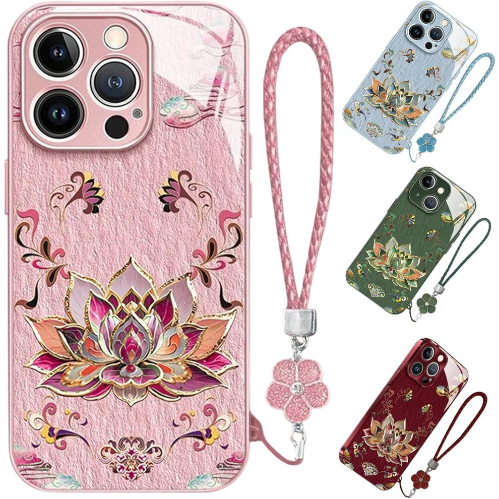 Dunhuang Lotus Lanyard Hard Case For Iphone 17Â13 Pro Max 9065194881362