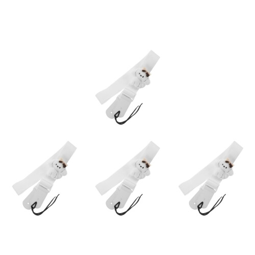 4Pcs Adjustable Plush Dog Guitar Straps Soft Comfortable Bass Ukulele 2