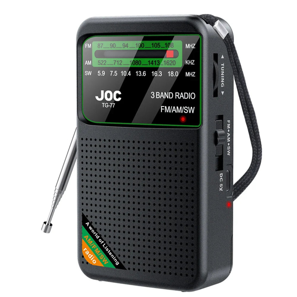 Battery-Operated Pocket Radio With Am/Fm/Sw Full Band Reception 9362547047353