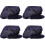 4Pièces Toques Chef Coton Noir Confortables Pour Cuisine Service 5