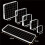 12 Pieces Stamp Blocks Acrylic Clear Stamping Blocks Tools with Grid Lines for Scrapbooking Crafts Making 7