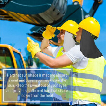 6 Pieces Hard Hat Liner with Neck Flap Cooling Skull Caps Liner Sweat Wicking Cap with Tail Sun Shade for Safety Helmet