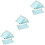 12Pcs Blue Dessert Paper for 6