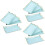 12Pcs Blue Dessert Paper for 7