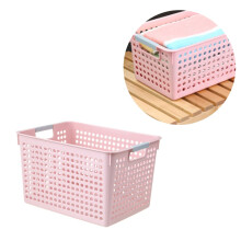 Panier de rangement creux pour la maison et le bureau, multifonctionnel, organisateur de bureau, 1 pièce rose