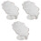 3Pcs White Ceramic Soap Dish Lotus Leaf Design Draining Soap Holder 3