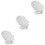 3Pcs White Ceramic Soap Dish Lotus Leaf Design Draining Soap Holder 5