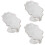 3Pcs White Ceramic Soap Dish Lotus Leaf Design Draining Soap Holder 6