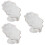 3Pcs White Ceramic Soap Dish Lotus Leaf Design Draining Soap Holder 7