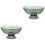 2Pcs Pet Material Green Fruit Plate Footed Draining Basket for Home 2