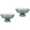 2Pcs Pet Material Green Fruit Plate Footed Draining Basket for Home 3