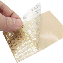 12 BöGen Kleine 0,18 Zoll Alphabet Nummern Aufkleber, Glitzer Legierung, Selbstklebende Buchstaben Aufkleber, Gold/Silber (4,5 mm)