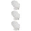 3Pcs White Ceramic Soap Dish Lotus Leaf Design Draining Soap Holder 8