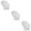 3Pcs White Ceramic Soap Dish Lotus Leaf Design Draining Soap Holder 9