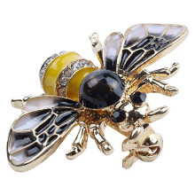 3X Modische Bumble Bee Crystal Brosche Pin Kostuem Abzeichen Party Schmuck Geschenk Mode Biene