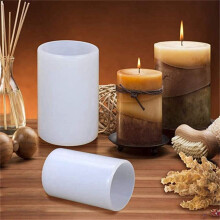 2X 2 Sizes Cylinder Candle Molds Silicone Mold for Candle Making, Pillar Candles Resin Mould Epoxy Resin Casting Molds
