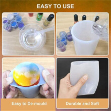 2X 2 Sizes Cylinder Candle Molds Silicone Mold for Candle Making, Pillar Candles Resin Mould Epoxy Resin Casting Molds