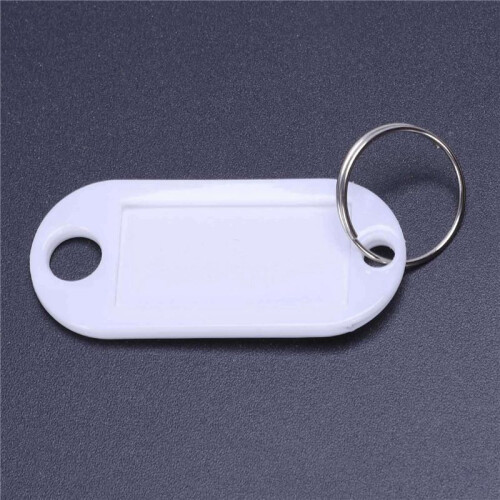 White Portable Plastic Key Fob Key Tag ID Labels 160 Pieces 2