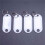 White Portable Plastic Key Fob Key Tag ID Labels 160 Pieces 7