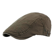 Chinese stijl baret voor dames, katoen, geborduurd, Britse retro, artistieke pet met klep, zonbescherming, voorhoed, herenmode