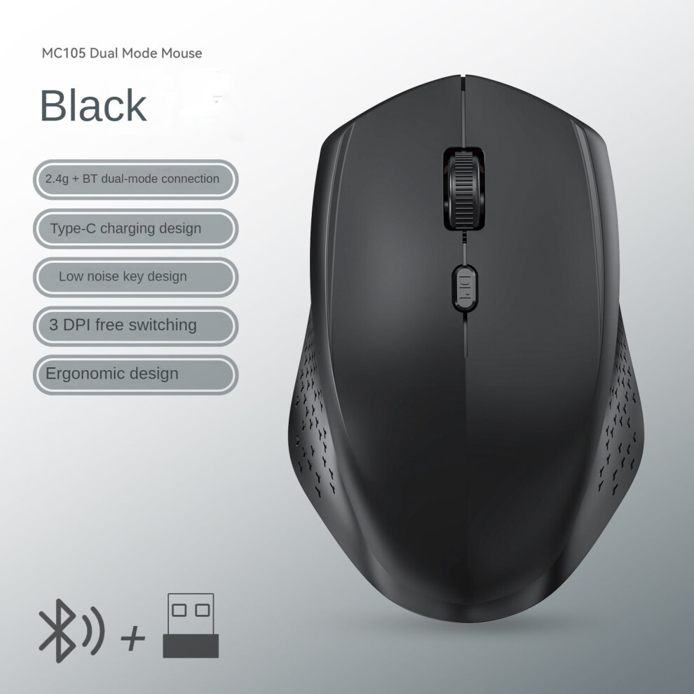 Bluetooth 5.2 Mouse 2.4G Wireless Mouse Dual-Mode Silent Mouse Rechargeable Gaming Mouse 1600Dpi For Laptop Computer Win Mac Os 9482726201939