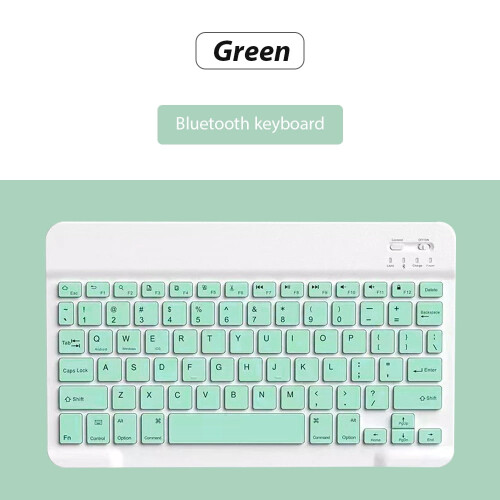 Teclado Bluetooth sem fio universal para celular e tablet, com mouse integrado. Mini teclado Bluetooth compatível com iPad. Acessórios para teclado.