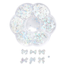 Decoración de uñas con variedad de estilos, lazo de resina con perlas para diseño DIY, suave y brillante, fácil de aplicar y quitar, coloración