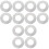12Pcs Easy Install White Stainless Steel Cover Plates for Pipe Use 2