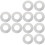 12Pcs Easy Install White Stainless Steel Cover Plates for Pipe Use 5