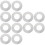 12Pcs Easy Install White Stainless Steel Cover Plates for Pipe Use 6