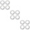 12Pcs Easy Install White Stainless Steel Cover Plates for Pipe Use 8