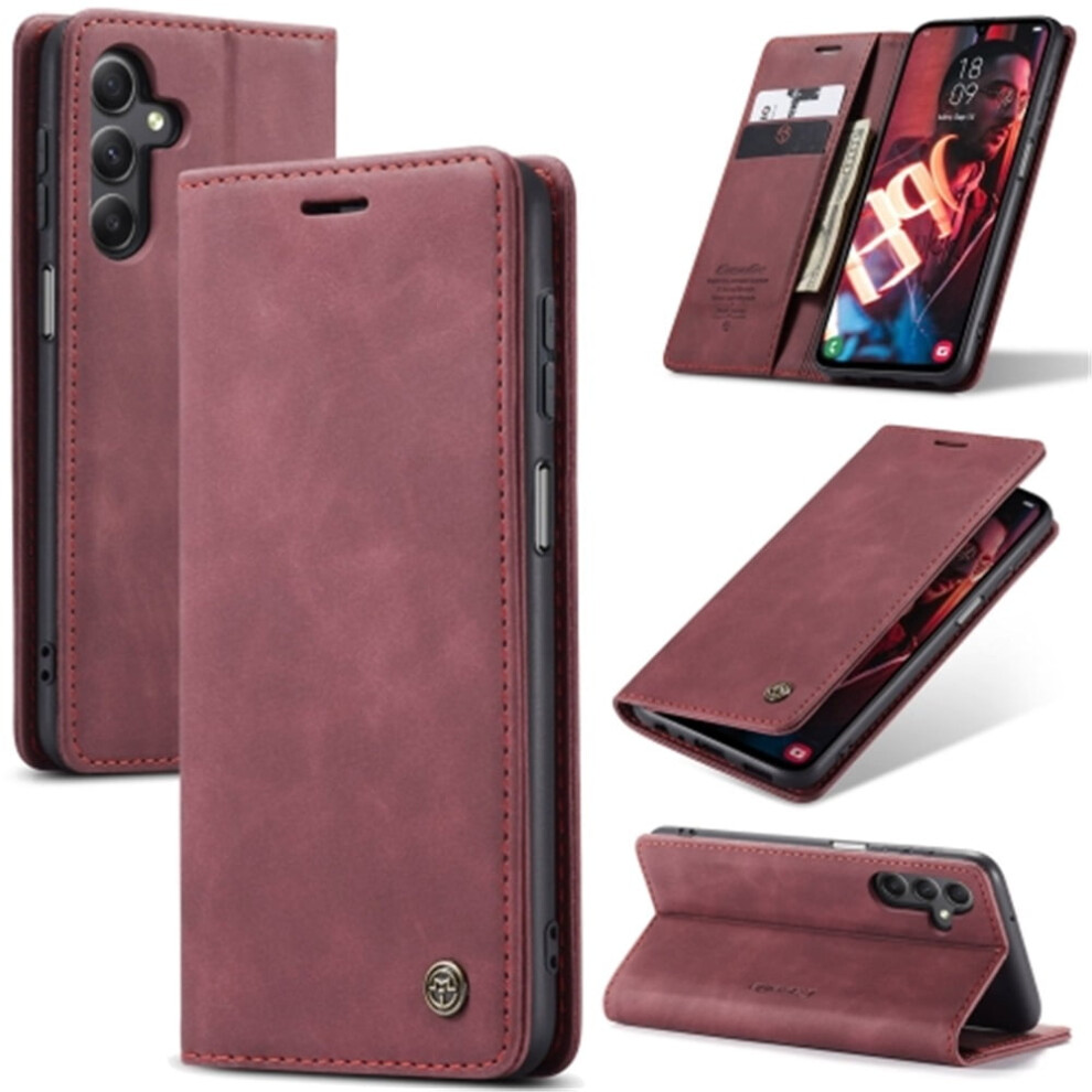 Caseme Leather Flip Wallet Case For Compatible With Samsung Galaxy A15 4G/5G Â Magnetic Closure, Card Holder, Kickstand, Shockproof 9482726202387