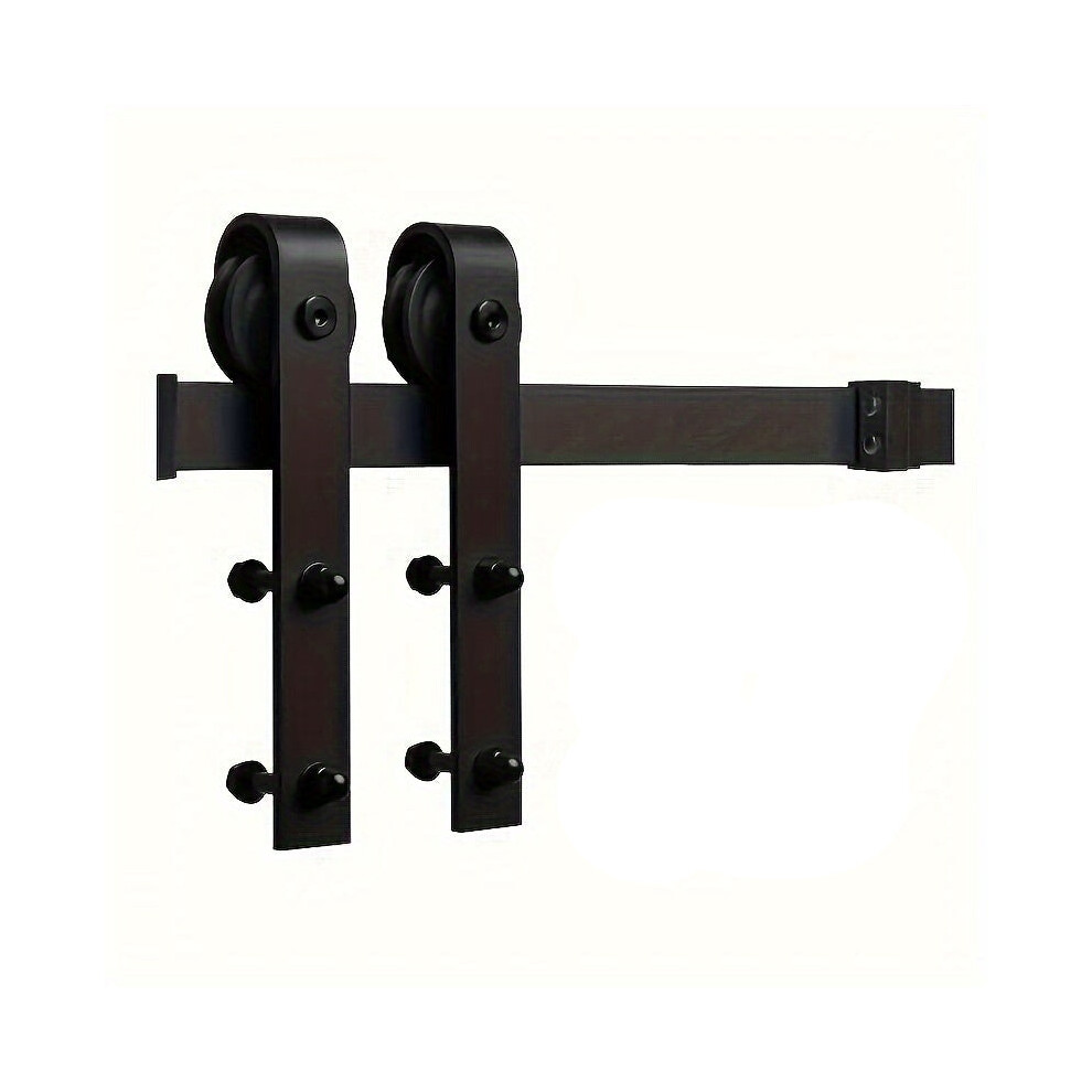 Sliding Barn Door Hardware Kit Black Metal Rail 9362547080008