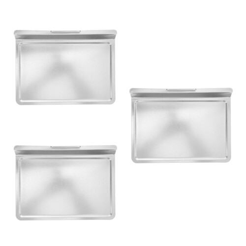 3Pcs Silver Iron Drip Pans for Toaster Oven Baking and Grilling 2