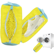 Shoe Washing Machine Bag,Laundry Shoe Bag for Sneaker,Tennis Shoes,Washer and Dryer,Reusable Cleaning Bag for Sock, Delicates,Gym Shoes (Yellow 2pcs)