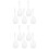 10Pcs Heat-Resistant Handle Colander Spoons Kitchen Skimmer White 6