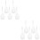 10Pcs Heat-Resistant Handle Colander Spoons Kitchen Skimmer White 7