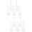 10Pcs Heat-Resistant Handle Colander Spoons Kitchen Skimmer White 8