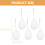 10Pcs Heat-Resistant Handle Colander Spoons Kitchen Skimmer White 9
