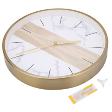 Horloge murale silencieuse (sans tic-tac) avec mouvement à quartz précis, cadran facile à lire, fonctionne sur piles.