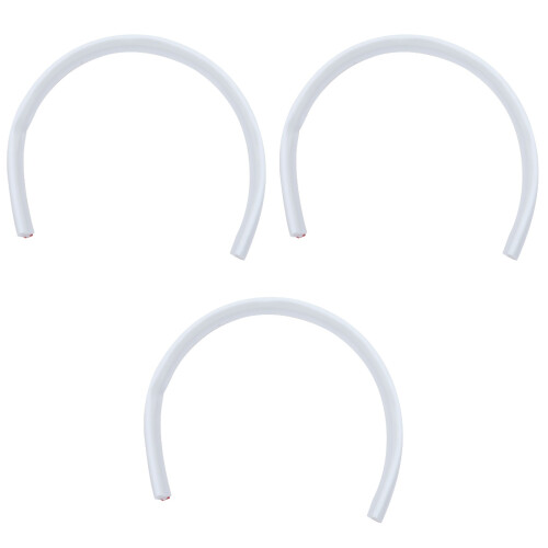 3Pcs Bathroom Shower Threshold Water Dam White Tpe Splash Guard Set 2